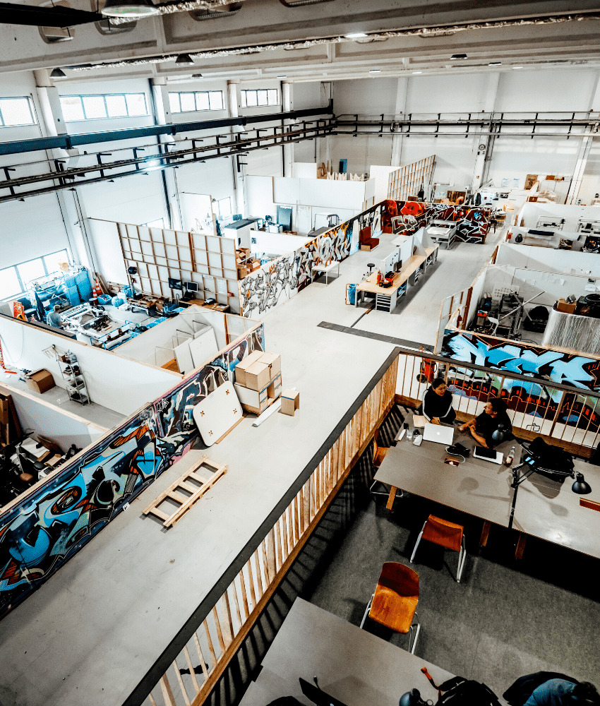 On this picture you can see the coworking space Berlin.