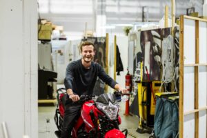 The prototyping guru Duncan on one of the products of Ampersand.