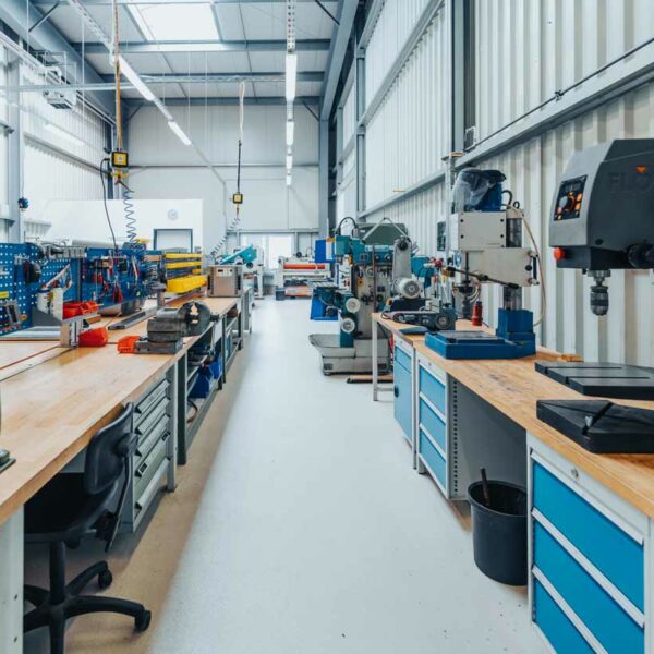 The makerspace and machinery of our startup Hub in Berlin Marzahn.