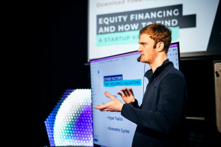 Here you can see Sebastian Schwenke from BACB giving insights on the Fundraising Process for BA Money.