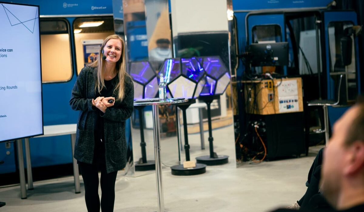 Sarah Moglia at our Hardware Prototyping Bootcamp 2024 at MotionLab.Berlin, where we got a lot of insights into product and MVP development.